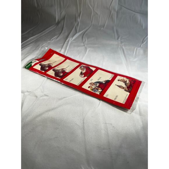 Unopened Coca-Cola Santa Vintage Christmas gift tag labels 1997 Stick IOP Sealed - Picture 7 of 9
